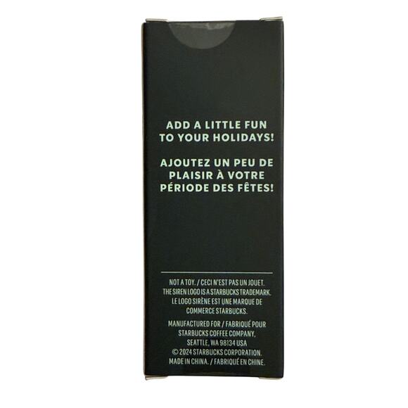 Starbucks 2024 Holiday Siren Logo Twist Stripe Keychain Ornament Red NEW - Picture 4 of 4